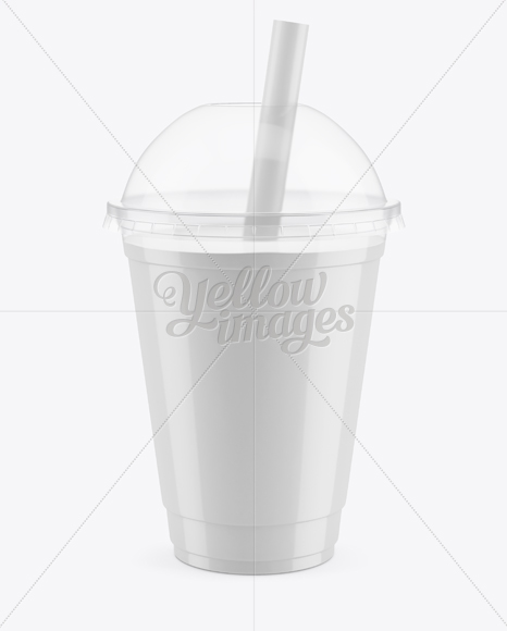 Bubble Tea Cup Mockup in Cup & Bowl Mockups on Yellow Images Object Mockups