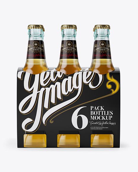 Download White Paper 6 Pack Beer Bottle Carrier Mockup - Front View ...