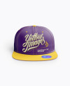 Snapback Cap with Sticker Mockup (Front View) in Apparel Mockups on