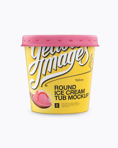Download Ice Cream Cup Mockup in Cup & Bowl Mockups on Yellow Images Object Mockups