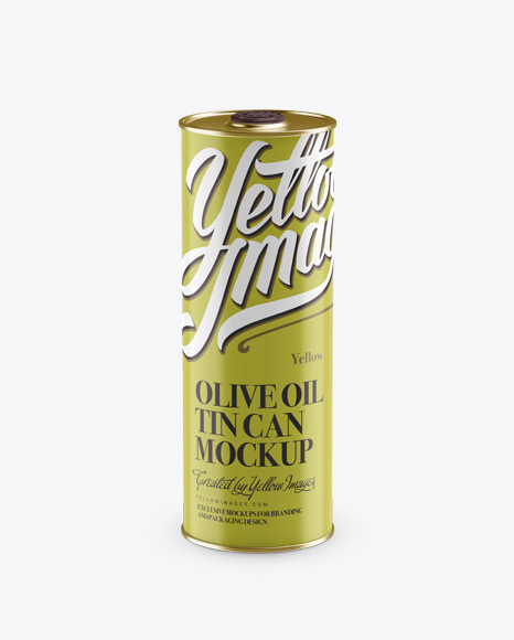 Download Olive Oil Tin Can Mockup in Can Mockups on Yellow Images Object Mockups