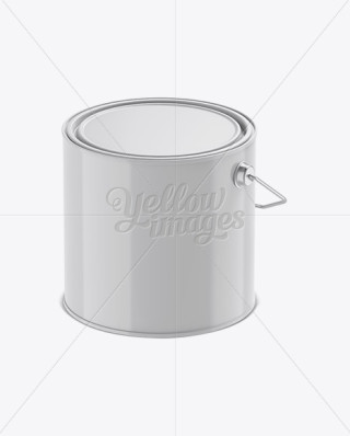 3.6L Tin Paint Bucket Mockup | Mockups for Packaging Design and