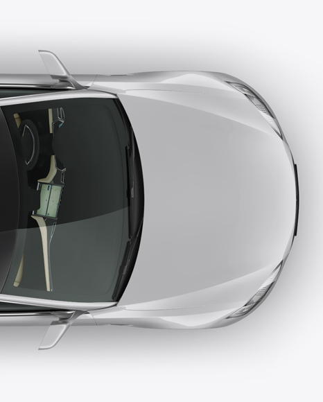 Download Tesla Model S Mockup - Top View in Vehicle Mockups on Yellow Images Object Mockups