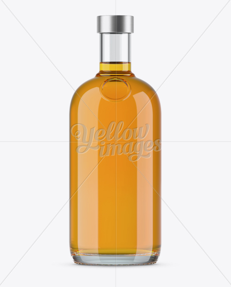 700ml Golden Rum Bottle Mockup in Bottle Mockups on Yellow Images Object Mockups