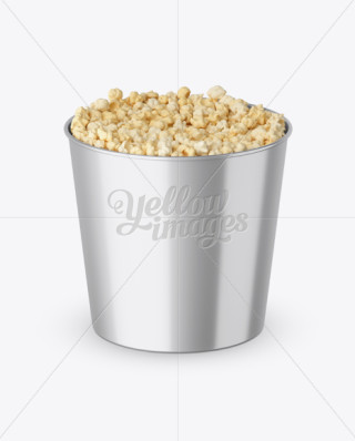 Download Large Matt Popcorn Bucket Mockup (High-Angle Shot) in Cup & Bowl Mockups on Yellow Images Object ...