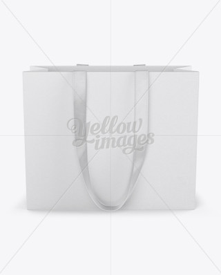 Paper Bag with Rope Handles Mockup Front View | Mockups for Packaging