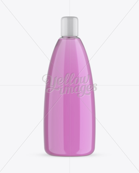 Download Clear Plastic Bottle W/ Pink Shampoo Mockup in Bottle Mockups on Yellow Images Object Mockups