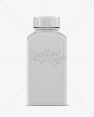 Square PET Water Bottle w/ Paper Label Mockup | Mockups for Packaging