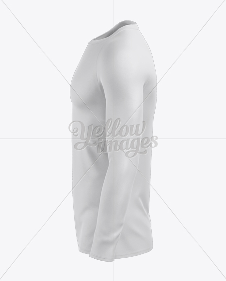 Download Men's Baseball T-shirt with Long Sleeves Mockup - Side ...