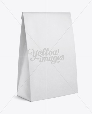 Long White Paper Baguette Bread Bag Mockup in Bag & Sack Mockups on