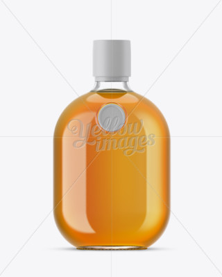Download Clear Glass Bottle with White Wine Mockup | Mockups for Packaging Design and Branding by Yellow ...