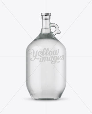 1L Plastic Water Bottle MockUp in Bottle Mockups on Yellow Images