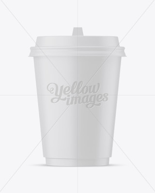 Paper Coffee Cup Mockup in Cup & Bowl Mockups on Yellow Images Object