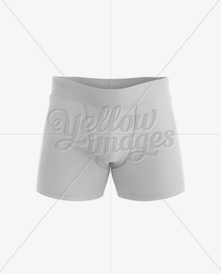 Men’s Cycling Shorts mockup (Back View) in Apparel Mockups on Yellow