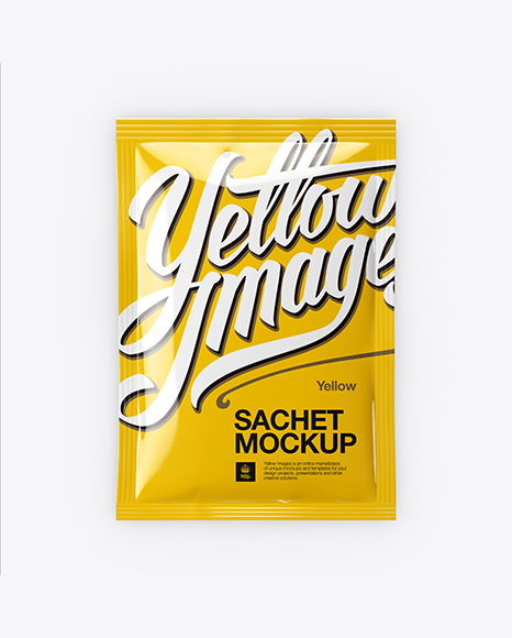 Download Glossy Sachet Mockup - Front View in Sachet Mockups on ...