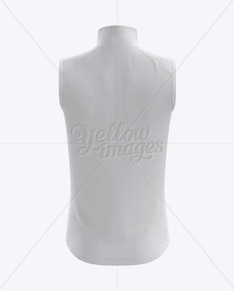 Men’s Cycling Vest mockup (Back View) in Apparel Mockups on Yellow