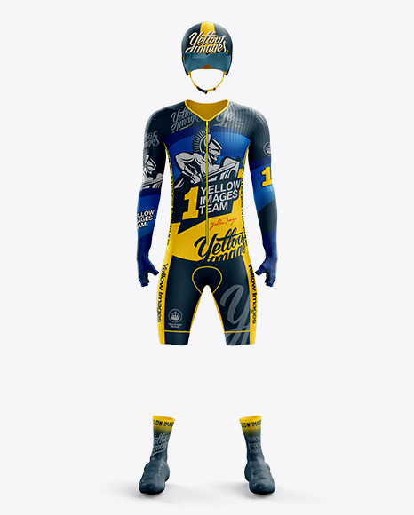 Download Men's Full Cycling Time-Trial Kit mockup (Front View) in ...