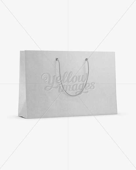 Download Kraft Paper Shopping Bag With Rope Handle Mockup in Bag ...