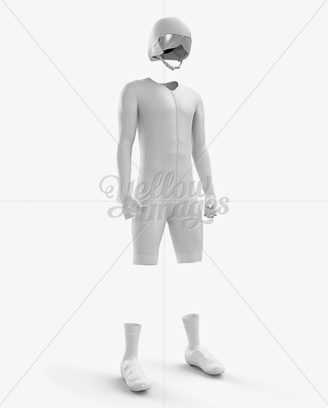 Download Men's Full Cycling Time-Trial Kit mockup (Hero Shot) in Apparel Mockups on Yellow Images Object ...