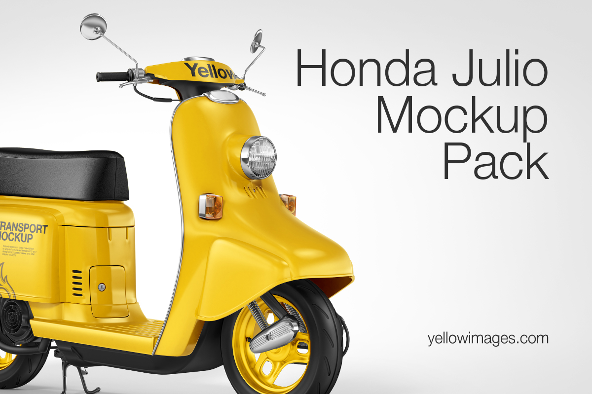 Honda Julio Mockup 5 in 1 Pack in Vehicle Mockups on Yellow Images ...
