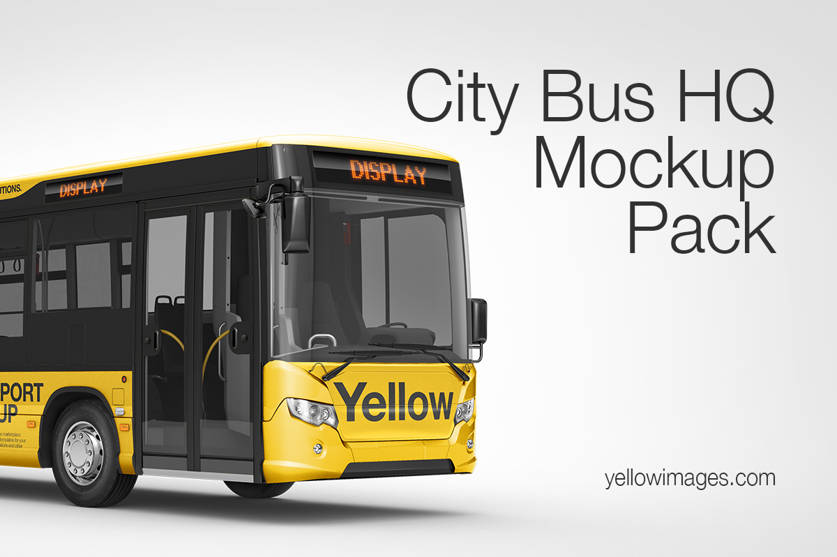 Download City Bus HQ Mockup Pack in Handpicked Sets of Vehicles on ...