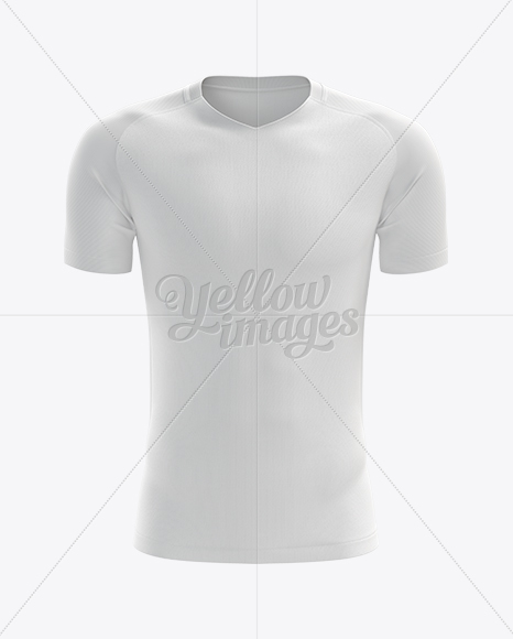 Men’s Soccer Jersey mockup (Front View) in Apparel Mockups on Yellow