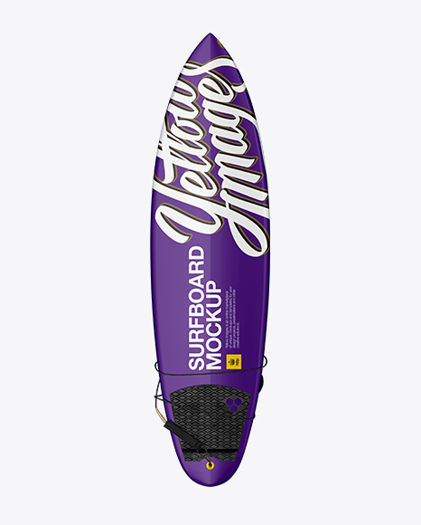 Download Glossy Surfboard Mockup - Front View in Object Mockups on Yellow Images Object Mockups