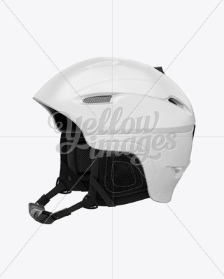 Vintage Motorcycle Helmet Mockup - Left Half Side View in Apparel