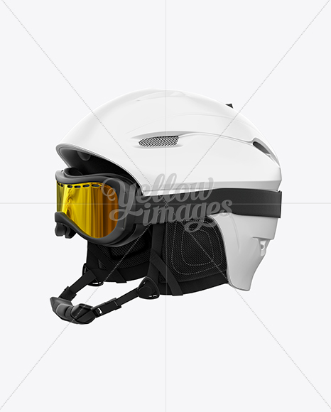 Download Ski Helmet With Goggles Mockup - Left Halfside View in ...