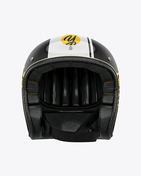 Download Vintage Motorcycle Helmet Mockup - Front View in Apparel ...