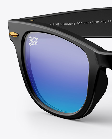 Download Sunglasses Mockup - Half Side View in Apparel Mockups on Yellow Images Object Mockups