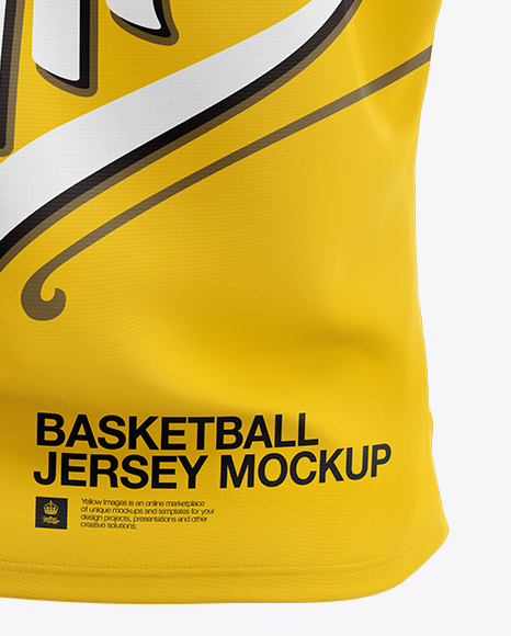 Download Basketball Jersey with V-Neck Mockup - Back View in Apparel Mockups on Yellow Images Object Mockups