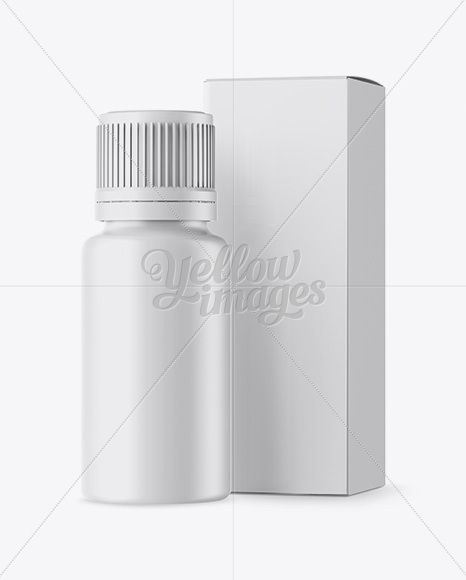Download Matte Bottle W Box Mockup In Bottle Mockups On Yellow Images Object Mockups PSD Mockup Templates