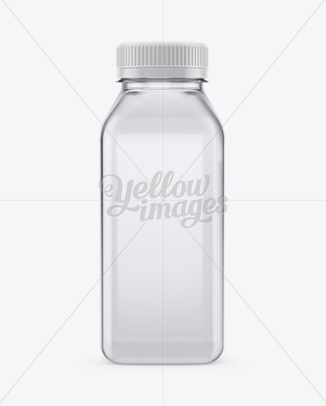 Clear Plastic Bottle Mockup in Bottle Mockups on Yellow Images Object Mockups