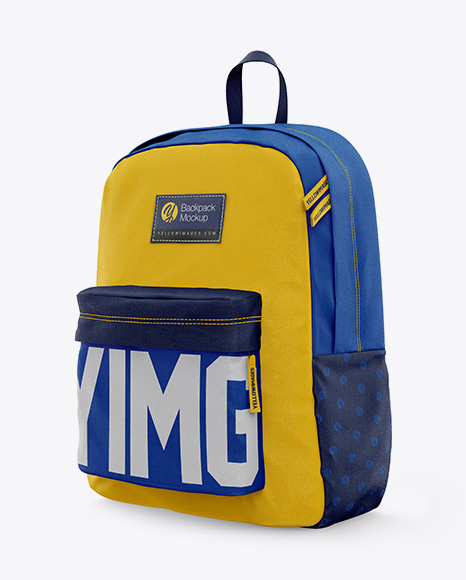 Download Backpack Mockup - Half-side View in Bag & Sack Mockups on Yellow Images Object Mockups