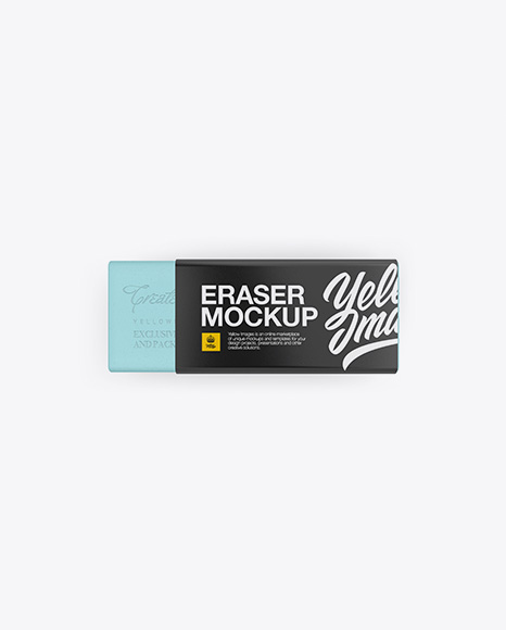 Download Eraser Mockup - Top View in Stationery Mockups on Yellow ...
