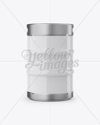 50L Matte Beer Keg Mockup in Barrel Mockups on Yellow Images Object Mockups