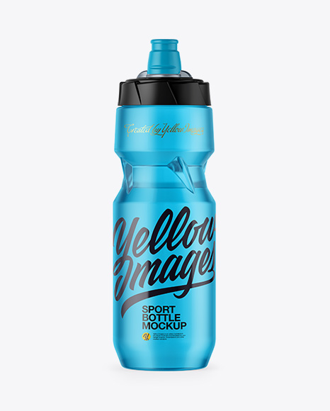 Download 710ml Transparent Sport Bottle with Plastic Cap Mockup in ...