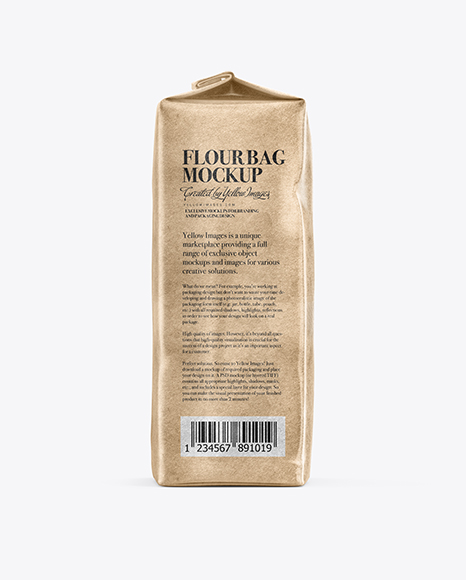 Download Kraft Flour Bag Mockup - Front & Side View in Bag & Sack ...