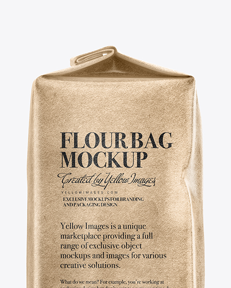 Download Kraft Flour Bag Mockup - Front & Side View in Bag & Sack ...