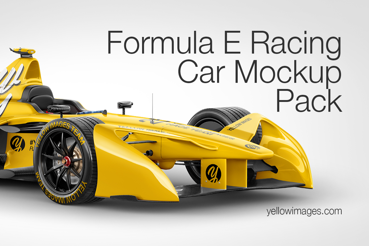 Formula E Racing Car 2016 Mockup Pack in Handpicked Sets of Vehicles on