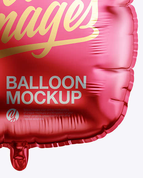 Download Metallic Square Foil Balloon Mockup in Object Mockups on ...