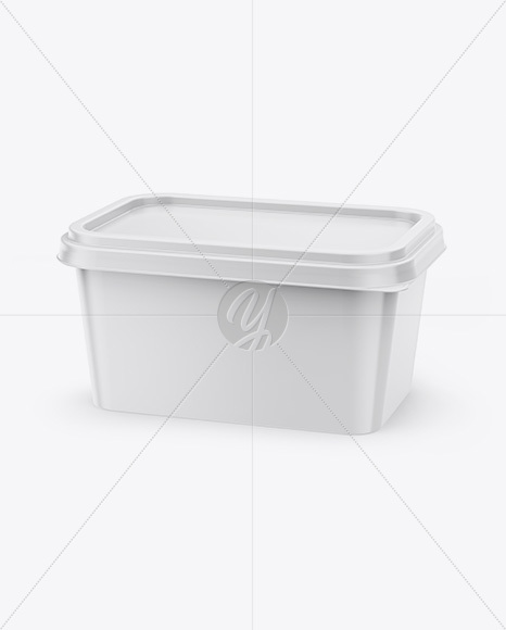 Download 450g Plastic Container Mockup - Half Side View (High-Angle Shot) in Pot & Tub Mockups on Yellow ...