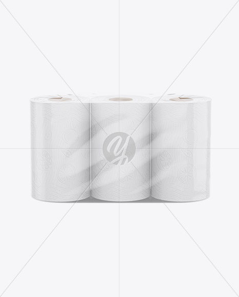 Download 3x Paper Towels Mockup in Packaging Mockups on Yellow Images Object Mockups