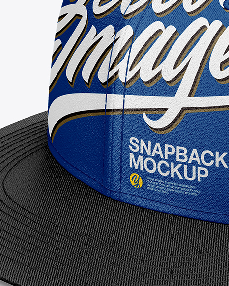 Download Snapback Cap Mockup - Half Side View (High-Angle Shot) in ...