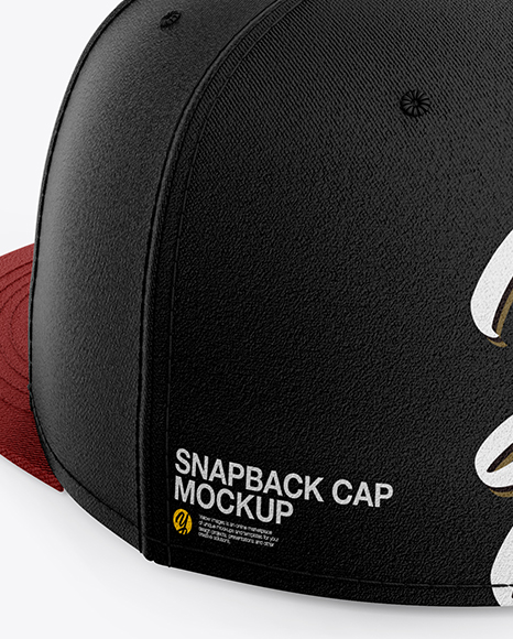 Download Snapback Cap Mockup - Back Half Side View in Apparel ...