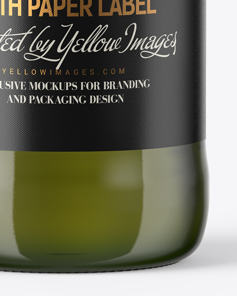 Download Download 750Ml Antique Green Glass Olive Oil Bottle Mockup