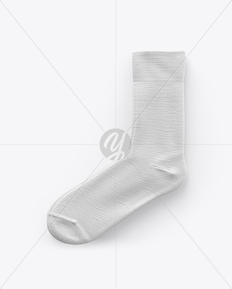 Download Socks Mockup - Top View in Apparel Mockups on Yellow Images Object Mockups