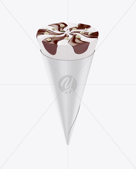 Download Ice Cream Cone Mockup in Tube Mockups on Yellow Images Object Mockups