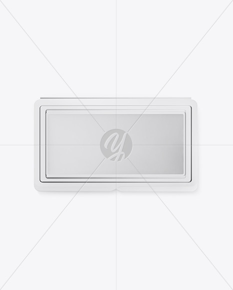 Download Closed Transparent Box with Lashes Mockup - Top View in Box Mockups on Yellow Images Object Mockups